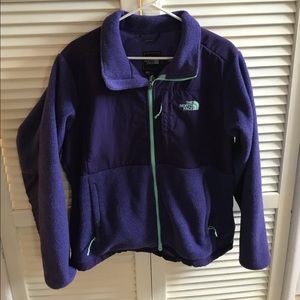 north face purple and green jacket XL
